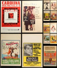 6t0006 LOT OF 13 WINDOW CARDS 1950s-1970s great images from a variety of different movies!