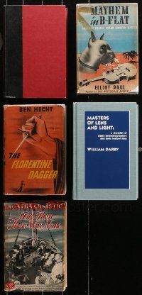 6t0071 LOT OF 5 HARDCOVER BOOKS 1930s-1990s stories from Ben Hecht, Agatha Christie & more!