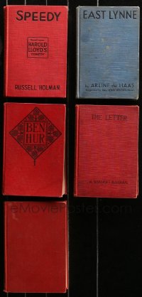 6t0072 LOT OF 5 GROSSET & DUNLAP MOVIE EDITION HARDCOVER BOOKS 1920s-1930s Speedy, Ben-Hur, Letter!
