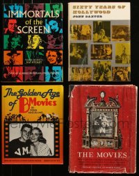 6t0074 LOT OF 4 HARDCOVER BOOKS 1950s-1970s Immortals of the Screen, 60 Years of Hollywood & more!