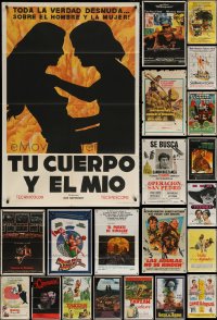 6t0049 LOT OF 22 FOLDED ARGENTINEAN POSTERS 1960s-1970s great images from a variety of movies!