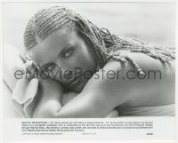 6w0016 '10' 7.5x9.25 still 1979 incredible close up of sexy Bo Derek with braids laying on beach!