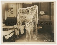 6w0053 BATH BETWEEN 8x10.25 still 1928 full-length Carmel Myers in sexy dress & holding shawl!