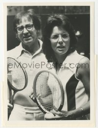 6w0068 BOBBY RIGGS/BILLIE JEAN KING TV 7x9.25 still 1973 in The Tennis Battle of the Sexes!