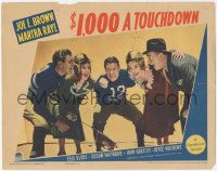 6w0744 $1,000 A TOUCHDOWN LC 1939 football player Joe E. Brown & Martha Raye in huddle with others!