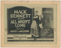 6w0507 ALL NIGHT LONG TC 1924 U.S. Marine Harry Langdon & girl, written by Frank Capra, ultra rare!