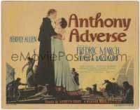 6w0509 ANTHONY ADVERSE TC 1936 full-length Fredric March & Olivia de Havilland embracing!