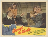 6w0774 AROUND THE WORLD LC 1943 Kay Kyser, Mischa Auer, Joan Davis & Marcy McGuire traveling!