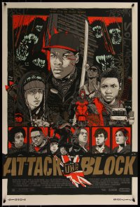 6x0153 ATTACK THE BLOCK #102/290 24x36 art print 2013 Mondo, Tyler Stout, variant edition!