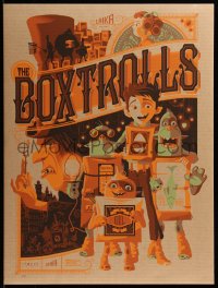 6x0041 BOXTROLLS #11/65 18x24 art print 2015 Mondo, art by Tom Whalen, cardboard variant edition!