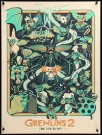 6x0870 GREMLINS 2 #20/150 18x24 art print 2016 Mondo, Brogan art of Gizmo surrounded by creatures!