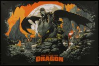 6x0960 HOW TO TRAIN YOUR DRAGON #10/125 24x36 art print 2020 Mondo, art by Taylor, variant edition!