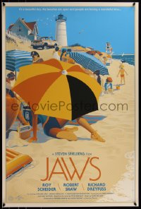 6x1028 JAWS #2/525 24x36 art print 2013 Mondo, Laurent Durieux, first edition, the beaches are open!