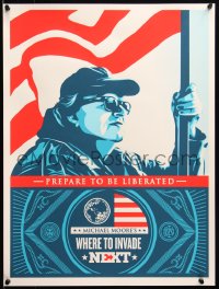 6x1997 WHERE TO INVADE NEXT #229/245 18x24 art print 2016 Mondo, Michael Moore by Shepard Fairey!
