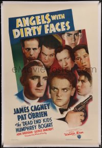 6y0022 ANGELS WITH DIRTY FACES linen 1sh 1938 James Cagney, Pat O'Brien & Dead End Kids, ultra rare!