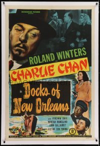 6y0078 DOCKS OF NEW ORLEANS linen 1sh 1948 Roland Winters as Charlie Chan, Mantan Moreland, Sen Yung
