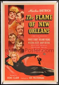 6y0092 FLAME OF NEW ORLEANS linen style C 1sh 1941 art of Marlene Dietrich by Alberto Vargas, rare!