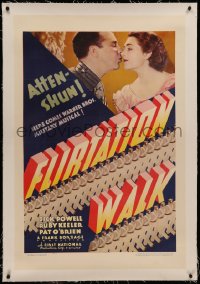 6y0094 FLIRTATION WALK linen style B 1sh 1934 West Point cadet Dick Powell about to kiss Ruby Keeler!