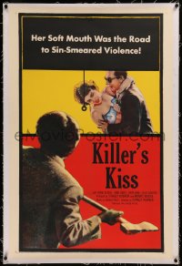 6y0154 KILLER'S KISS linen 1sh 1955 early Stanley Kubrick noir set in New York's Clip Joint Jungle!