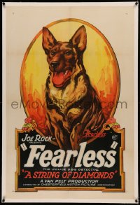 6y0274 STRING OF DIAMONDS linen 1sh 1935 incredible art of Fearless the Famous Police Dog, very rare!