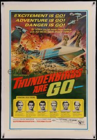6y0291 THUNDERBIRDS ARE GO linen 1sh 1967 marionette puppets, really cool sci-fi action artwork!