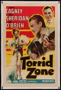 6y0294 TORRID ZONE linen 1sh 1940 James Cagney plays guitar for sexy dancer Ann Sheridan, Pat O'Brien