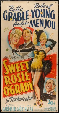 6z0032 SWEET ROSIE O'GRADY linen 3sh 1943 sexy full-length Betty Grable, Robert Young, Menjou, rare!