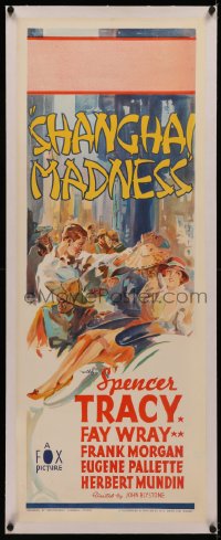 6z0285 SHANGHAI MADNESS linen long Aust daybill 1934 art of Spencer Tracy & Fay Wray, ultra rare!