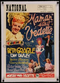 6z0316 MOTHER WORE TIGHTS linen Belgian 1947 Betty Grable, Dan Dailey, different cast montage, rare!
