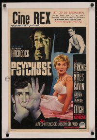 6z0319 PSYCHO linen Belgian 1960 sexy half-dressed Janet Leigh, Anthony Perkins, Hitchcock, different!