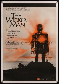 6z0329 WICKER MAN linen English 1sh 1974 Anthony Shaffer cult classic, best different image, rare!