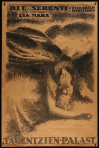 6z0055 SERENYI linen German 37x56 1918 great Scheurich art of Lya Mara, ultra rare pre-WWII poster!