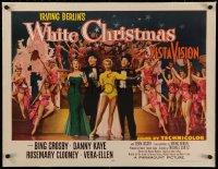 6z0141 WHITE CHRISTMAS linen style B 1/2sh 1954 Bing Crosby, Kaye, Clooney, Vera-Ellen, different!