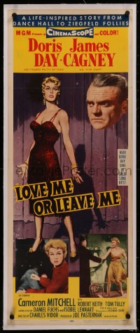 6z0238 LOVE ME OR LEAVE ME linen insert 1955 sexy Doris Day as Ruth Etting, James Cagney as The Gimp!