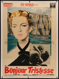 6z0001 BONJOUR TRISTESSE linen Italian 1p 1958 different art of Deborah Kerr, Preminger, ultra rare!