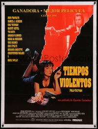6z0304 PULP FICTION linen Mexican poster 1994 Quentin Tarantino, sexy Uma Thurman, Travolta, rare!