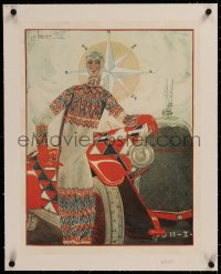 6z0162 GEORGES LEPAPE linen 17x22 art print 1920s great art used on the cover of Vogue magazine!