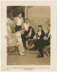 7a0104 DESIGN FOR LIVING candid 8x10.25 still 1933 Mary Pickford visits Lubitsch & stars on set!