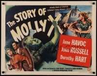 7a0371 STORY OF MOLLY X style A 1/2sh 1949 bad girl June Havoc ends up in woman's prison, ultra rare!