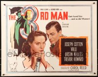 7a0261 THIRD MAN style A 1/2sh 1949 Orson Welles & Reed classic film noir, Cotten, Valli, very rare!
