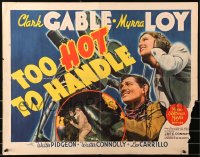 7a0372 TOO HOT TO HANDLE 1/2sh 1938 Myrna Loy & newsreel cameraman Clark Gable, ultra rare!