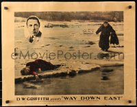 7a0377 WAY DOWN EAST 1/2sh 1920 D.W. Griffith, Lillian Gish collapsed by ice floes, ultra rare!