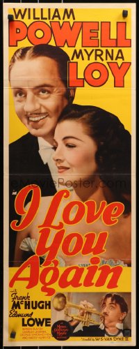 7a0275 I LOVE YOU AGAIN insert 1940 William Powell with Myrna Loy & playing trumpet, very rare!