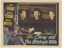 7a0443 BISHOP'S WIFE LC #7 1948 angel Cary Grant, Loretta Young & priest David Niven, ultra rare!