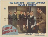 7a0426 DOUBLE INDEMNITY LC #5 1944 Billy Wilder, c/u of Fred MacMurray & Edward G. Robinson!