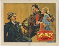 7a0475 SUNRISE LC 1927 Jochimsen art of George O'Brien & Janet Gaynor, F.W. Murnau, ultra rare!