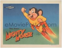 7a0476 TERRY-TOON LC #1 1946 wonderful cartoon image of Paul Terry's Mighty Mouse flying!