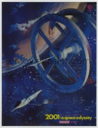 7a0180 2001: A SPACE ODYSSEY Cinerama 11x14 lenticular poster 1968 3-D space wheel art, ultra rare!