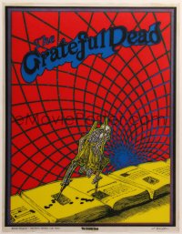 7a0116 GRATEFUL DEAD 16x21 AOR-2.190 music poster 1967 Robert Fried art of skeleton on stilts!