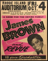 7a0115 JAMES BROWN 22x28 music poster 1963 a show for the entire family, 18 piece orchestra, rare!